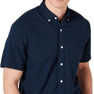NEW Men's Regular-Fit Short-Sleeve Pocket Oxford Shirt